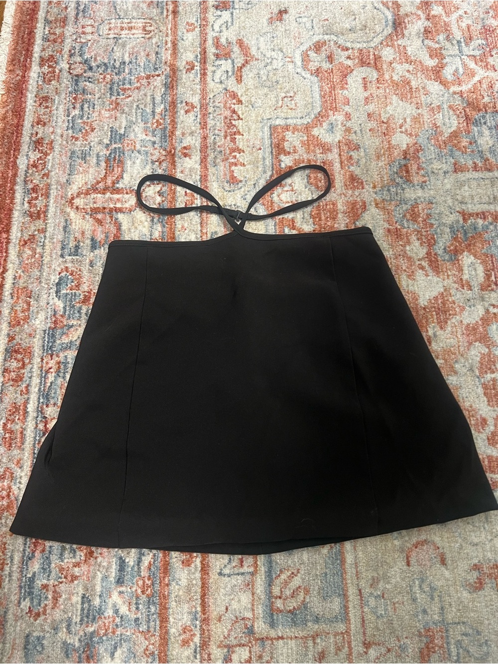 Zara Black Mini Skirt with Back Strap Detail